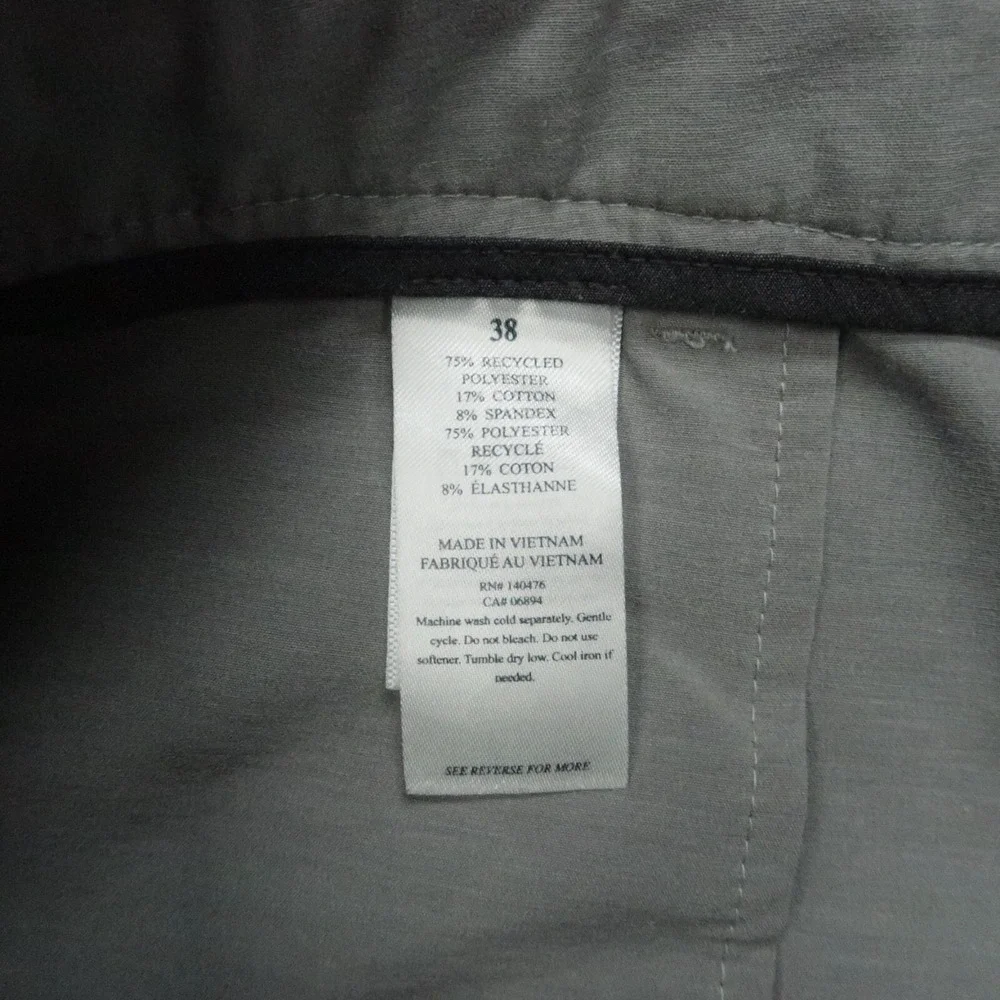 Faherty Shorts Mens 38 Gray All Day Chino Stretch Zip Pocket Lightweight *